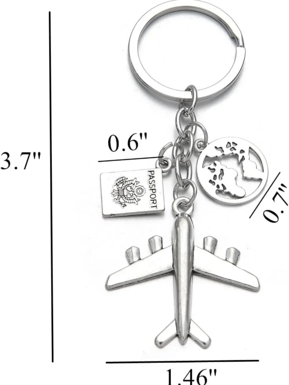 20PCS Airplane Keychains - Pilot & Aviator Travel Keyrings, DIY Friendship Gifts